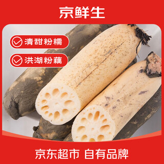 Jingxiansheng honghu lotus root premium pink lotus root net weight 4.8 jin jin equals 0.5 kg (4-7 sections) fresh vegetables for soups and stir-fries straight from the source