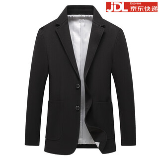 Boss casual blazer men's spring and autumn high-end brand brushed men's suit single-piece top single suit no ironing black l 175