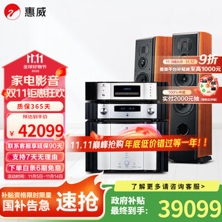 惠威（HiVi）M6F 四单元三分频主音箱 新一代发烧级HIFI家庭影院落地音箱 功放音响套装 M6F + AD1前后级 + TY1CD