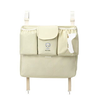 New stroller storage bag hanging bag storage stroller storage bag stroller baby walking artifact diaper bottle storage bag white