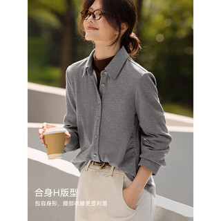 Xwi xinwei mailard wearing velvet brushed shirt women's autumn and winter new waist slimming commuting all-match top floral gray m one size