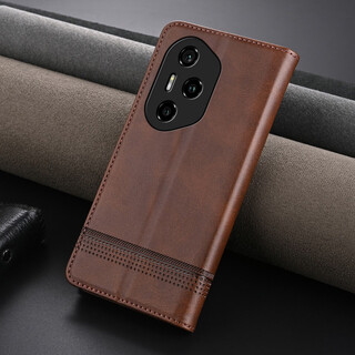 Jioxiang magnetic flip cover cow pattern leather case suitable for honor 400 mobile phone case business all-inclusive anti-fall brown honor 400