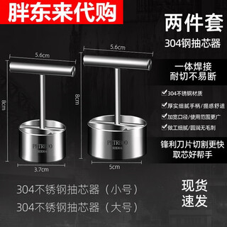Fat donglai purchases 304 stainless steel sydney pear corer, apple corer, fruit hole corer, fire small + large size (newly upgraded 304 stainless steel)
