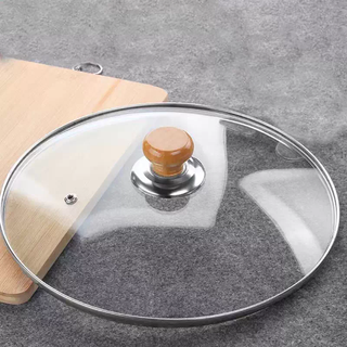 Yusenyi pot lid universal pot lid tempered glass lid household cooking pot lid stainless steel iron pot lid steamer pot lid 20 covers solid wood handle (suitable for pot inner diameter 19.6-20.5cm)