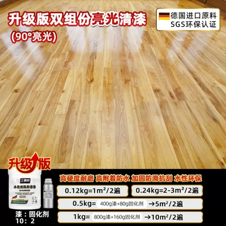 Yusenyi polyurethane varnish water-based floor plank bamboo furniture waterproof wardrobe solid wood wood paint (floor pu high-gloss varnish) bright reinforcement anti-scratch acid and alkali resistance universal 0.2kg