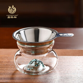 Xinfengxiang guanshan high borosilicate glass tea leakage tea filter creative tea filter tea separator funnel tea set accessories tea filter standard