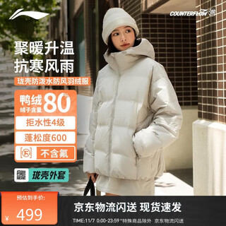 Li ning (li-ning) outdoor cf traceability丨zhou yijun same style waterproof short down jacket for men and women 80% duck down warm jacket aymv157