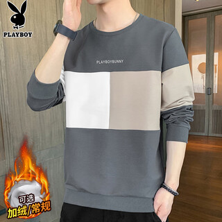 Playboy (playboy) sweatshirt men's 2025 autumn and winter long-sleeved t-shirt men's jacket casual men's loose round neck top