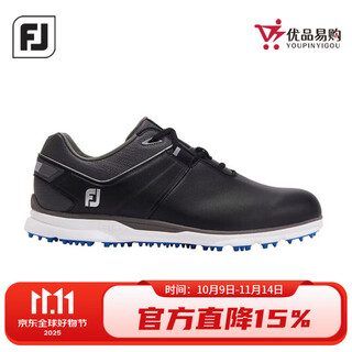 Footjoy golf shoes fj golf shoes men's pro sl series sports style spikeless shoes 53077 black/charcoal black 42 = size 8