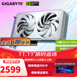 技嘉（GIGABYTE）【白条6期免息】RTX 5060 8G显卡2K 风魔猎鹰魔鹰雪鹰 吃鸡/LOL电脑游戏设计渲染视频剪辑独显 RTX5060 OC 8G冰猎鹰 典雅高频版