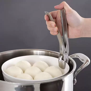 Yusenyi 304 vegetable grabbing clamp, bowl ironing clamp, steaming clamp, tray anti-pinch household clamp, stainless steel end bowl plate, bowl clamp 304 steel