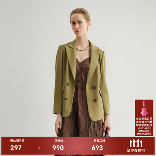 Mai meng limited sale/leakout blazer women's spring thin casual mustard green suit 5c8111601 mustard green suit s