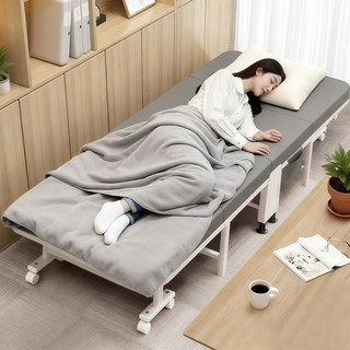 Jiamuqi folding bed lunch break single bed office nap artifact camp bed simple reinforced hospital accompanying bed