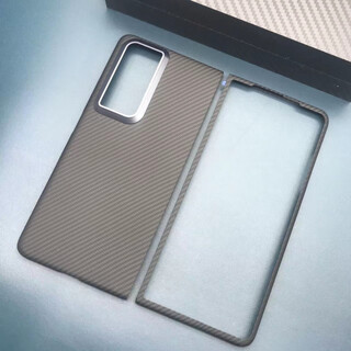 Huawei (huawei) original quality jingying magic vs2 mobile phone case aramid fiber thin protective cover 600d fine grain magnetic black gray fine grain 600d metal ring crater single back cover magic vs2