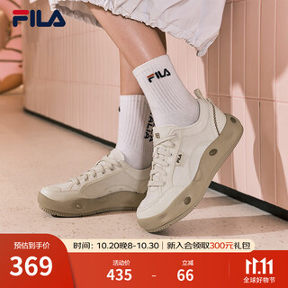 Fila official women's shoes cookies retro canvas shoes 2025 summer new cookie shoes sports and casual shoes tofu white-tf 38