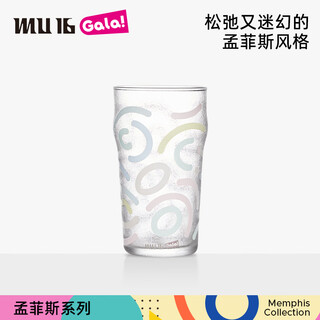 Mu16 christmas limited memphis series beer glass that changes color with cold water and wine glass milan 1 piece (discoloration when exposed to cold)