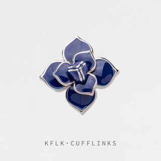 Kaflink red blue three-dimensional petal brooch high-end lapel pin button collar corner button suit accessories men's and women's badges breast button xz-f824 blue three-dimensional petals 1 piece