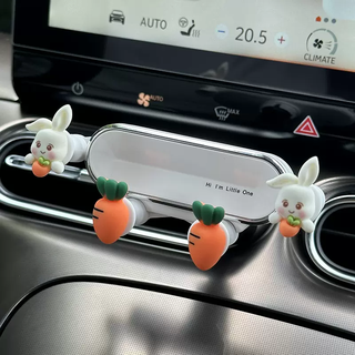 Yusenyi smart elf no. 1 mobile phone holder no. 3 special interior modification accessories car air conditioner air outlet navigation bracket smart air outlet mobile phone holder (white radish rabbit head)