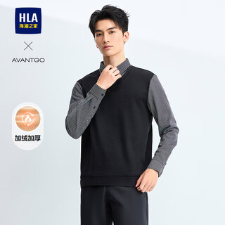 HLA海澜之家针织衫男冬2025轻商务经典系列加绒加厚毛衣男