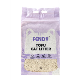 Cat litter manufacturer wholesales deodorizing and clumping low-dust milk-flavored tofu cat litter plant cat litter wholesale 7la grade fendy milk-flavored tofu litter 2.4kg (diameter 1.