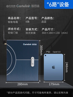 Electrical box remote control switch mobile phone wifi zhiyuantong home courtyard outdoor waterproof stainless steel distribution box 4-way high-voltage 2-way low-voltage lamps (350w)