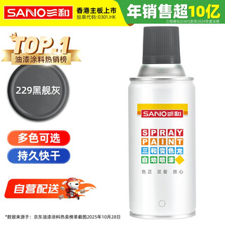 Sanhe ordinary self-painting hand spray paint chameleon industrial anti-corrosion paint metal anti-rust paint car wheel color change scratch repair automatic spray paint 350ml no.229 black ship gray