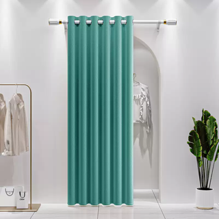 Yusenyi home blackout door curtain curtains warm kitchen air conditioning windshield partition curtain blinds for rent without punching (punch bracket) cardamom green macchiato blackout extra thick telescopic rod (door curtain suitable for 100130cm) x height 220