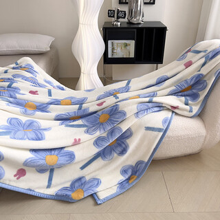 Fantasy flannel blanket winter thickened children's small blanket classroom nap baby coral velvet bed single quilt xiangyanghua 120cmx200cm winter bed non-slip warm/spring and autumn blanket quilt
