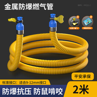 Jianyimao household metal explosion-proof gas pipe gas pipe natural gas liquefied gas stainless steel corrugated pipe gas special hose 2 meters new national standard upgraded explosion-proof (pipe life-long)