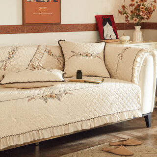 Di zhuoyi high-end cotton and linen sofa cushions, anti-slip cushion cover, anti-cat scratch cover, shuying (high quality real cotton and linen) 70cm*70cm