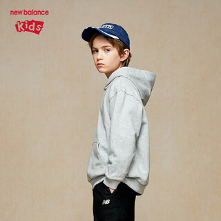 New balance nb children's clothing for men and women spring and autumn new fashion casual hooded sweatshirt nd7ce32153 heather gray m 110c