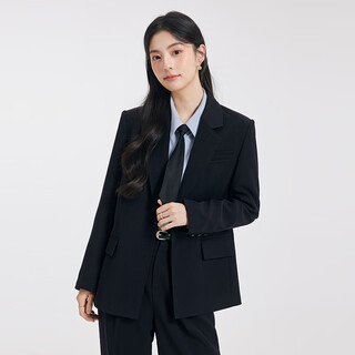 Dajiashi black suit suit female college students interview high-end small autumn and winter formal professional women's suit jacket black suit jacket one button l suitable for 115-125 jin jin equals 0.5 kg can be worn