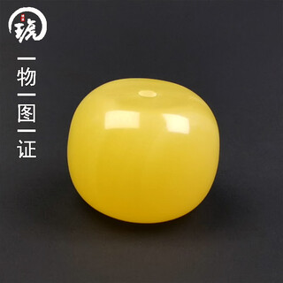 Amber school, one object, one picture, one certificate, beeswax single bead, loose bead, natural amber with bead separation, raw ore, no cracks, accessories, 1.54g, 11*14mm