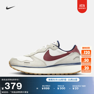 Nike women's cushioned waffle shoes winter thick-soled shoes sports shoes nike phoenix waffle fz3600 072 light bone color/team red/sail white/dark navy 37.5