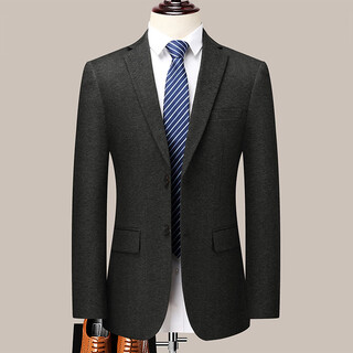 Goldlion g+ goldlion wool suit suit men's high-end suit groom's dress bank civil servant work clothes two pieces 8860 single suit dark gray l 170 (105-120jin jin equals 0.5 kg)