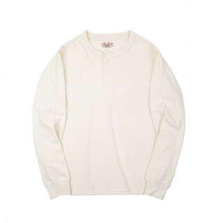 Red wind antique solid color long sleeve henley collar t-shirt men's open spring round neck loose heavy cotton couple bottoming shirt original cotton color s