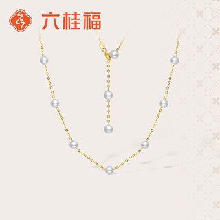 Liuguifu jewelry 18k gold necklace freshwater pearl clavicle chain thin chain set chain birthday gift for girlfriend