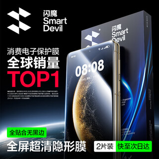 Flash magic 2-pack, suitable for huawei matex6 mobile phone film, huawei x6 tempered soft film invisible film, full screen coverage, ultra-clear fit anti-fingerprint protective film