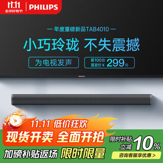Philips (philips) tab4010/93 echo wall home soundbar tv sound bar home theater bluetooth speaker 2.0 stereo channel