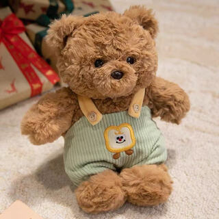 Hanoufei teddy bear doll little bear doll hug bear plush toy street stall flower shop cloth doll wholesale girl birthday gift dole bear overalls-spongebob squarepants 22-25cm high quality doll