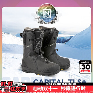 Nitro ski boots capital snowboard all-region snowshoes 2526 all-around carving park men's snowboard snowshoes capital black 40 (inner length 260mm)