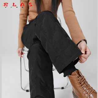Rlas straight down pants for women's winter outer wear 2025 new thickened - 40 degrees extreme cold northeastern outdoor cold-resistant cotton pants black s