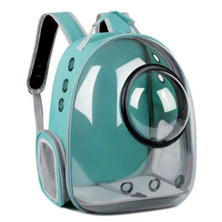 Modx outing space pet pet supplies portable large capacity space capsule backpack transparent cat outing bag light green + transparent model upgraded side opening panoramic model