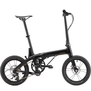 Lidrop folding bike pro version black 5-speed 16-inch carbon fiber ultra-light men's and women's portable bicycle to the ultimate black-bright light