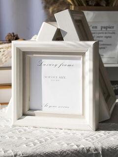 Yusenyi white photo frame table empty frame 678 wall hanging picture frame wedding dress creative photo diy off-white square 5-inch hanging pendulum dual-purpose inner diameter 12 points 712 points 7