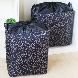 Juneng moving bag packing storage bag thickened oxford cloth storage basket hotel linen quilt large + extra large = 2 pieces black background clouds