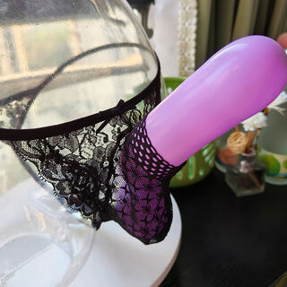 T-string men's sexy transparent opening breathable jj bag bag t underwear u convex temptation bullet separation black short open 1 piece l l, recommended 130-200jin jin equals 0.5 kg within