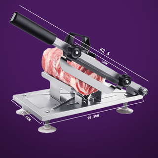 Qiao's daughter-in-law meat slicer beef and mutton roll slicer multifunctional meat slicer slicing artifact household side sickle meat planer suction cup model 430 stainless steel + blade *1