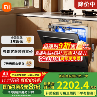 Xiaomi mijia smart dishwasher 13 sets s2 black household large-capacity washing, disinfection, drying and storage all-in-one machine hot air drying first-class water efficiency household kitchen-free change frequency sterilization dishwasher s2 mijia 13 sets dishwasher s2