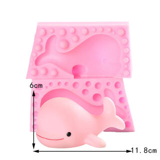 Ocean coral, seagrass, waterweed, silicone mold, fondant grinding tool, dry pace glue, chocolate baking decoration, large dolphin silicone mold
